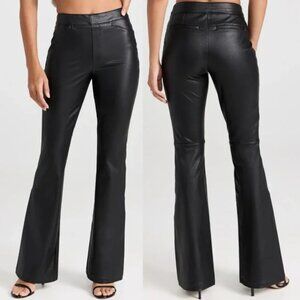 Spanx Black Faux Leather Like Flare Pants 3X Stretch NWT 20457Q